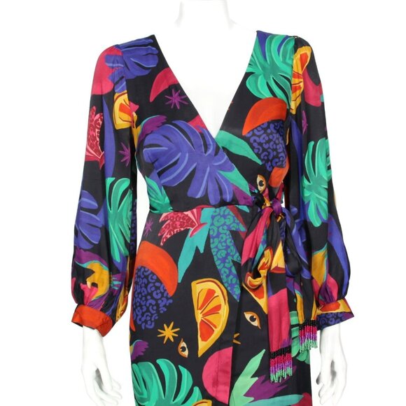 Farm Rio Jumpsuit Womens XS Long Sleeve Belted One Piece Romper - 101 - Picture 2 of 9